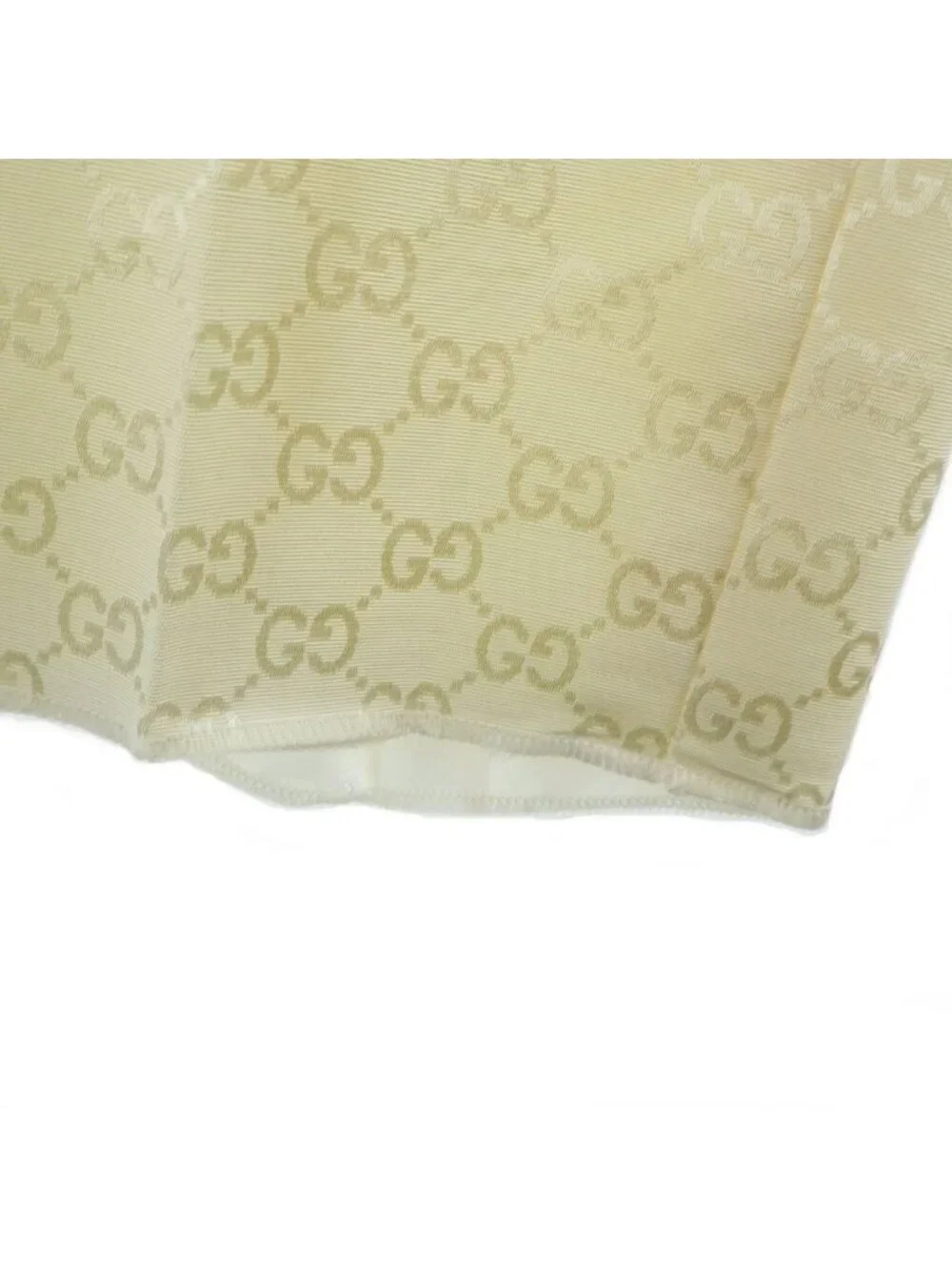 Gucci GG Pants All Over Pattern Ivory Viscose Cotton 48